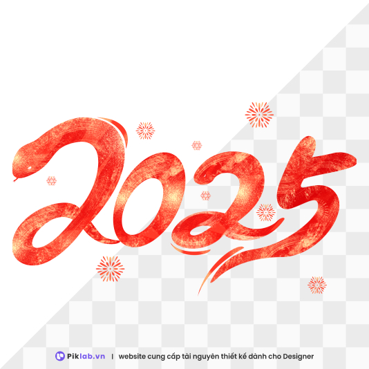 Design resource snake happy new year 2025 tet holiday isolated on transparent PNG chúc mừng năm mới 2025 , năm con rắn Ất Tỵ - PNG 415